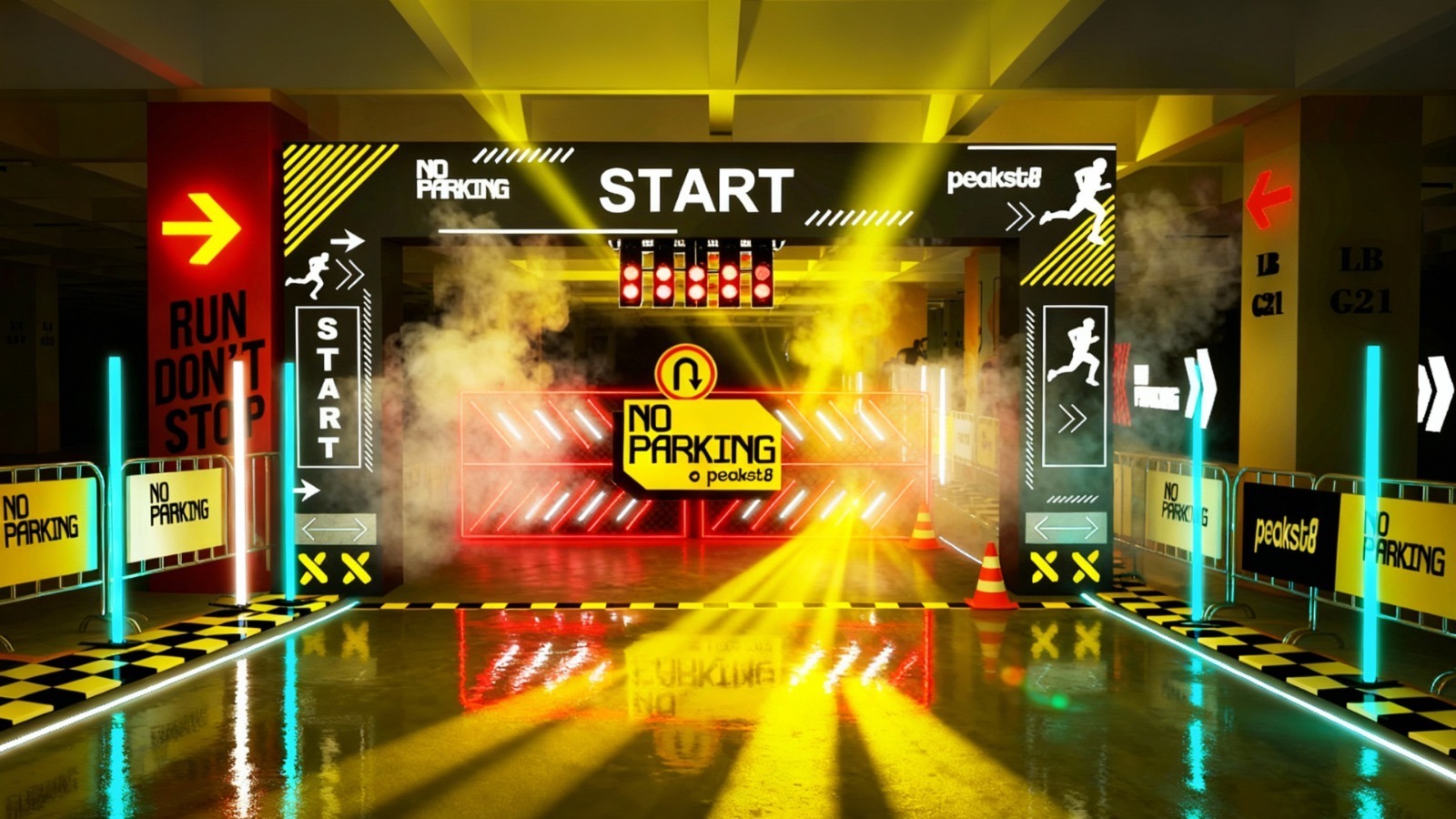 Getting Ready in a Neon Wonderland