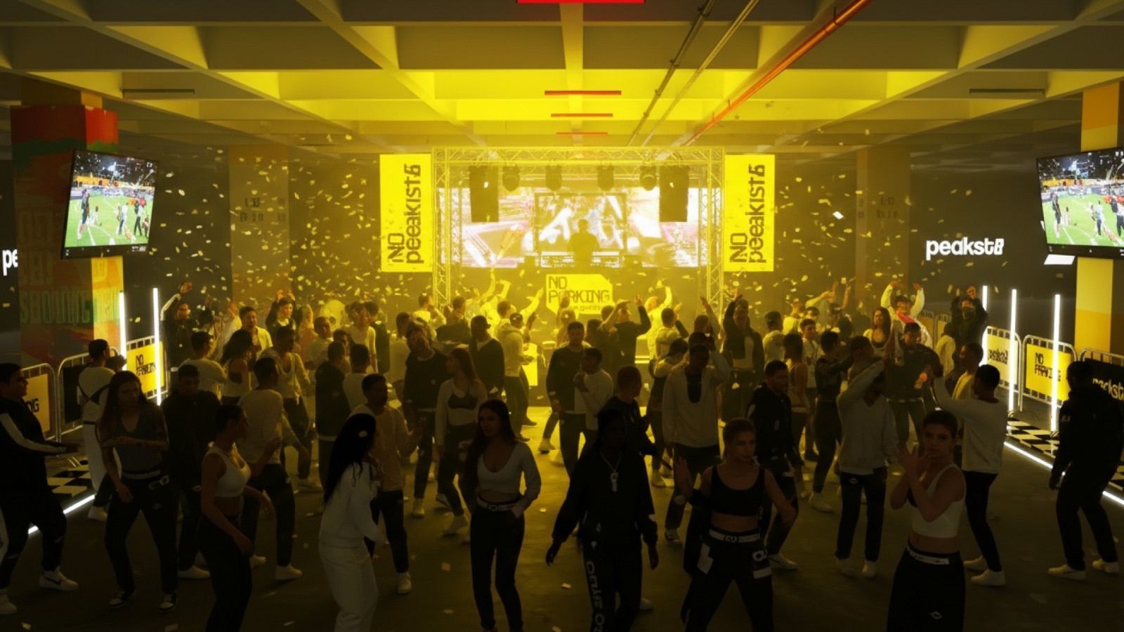 Celebrating After We Crossed the Finish Line