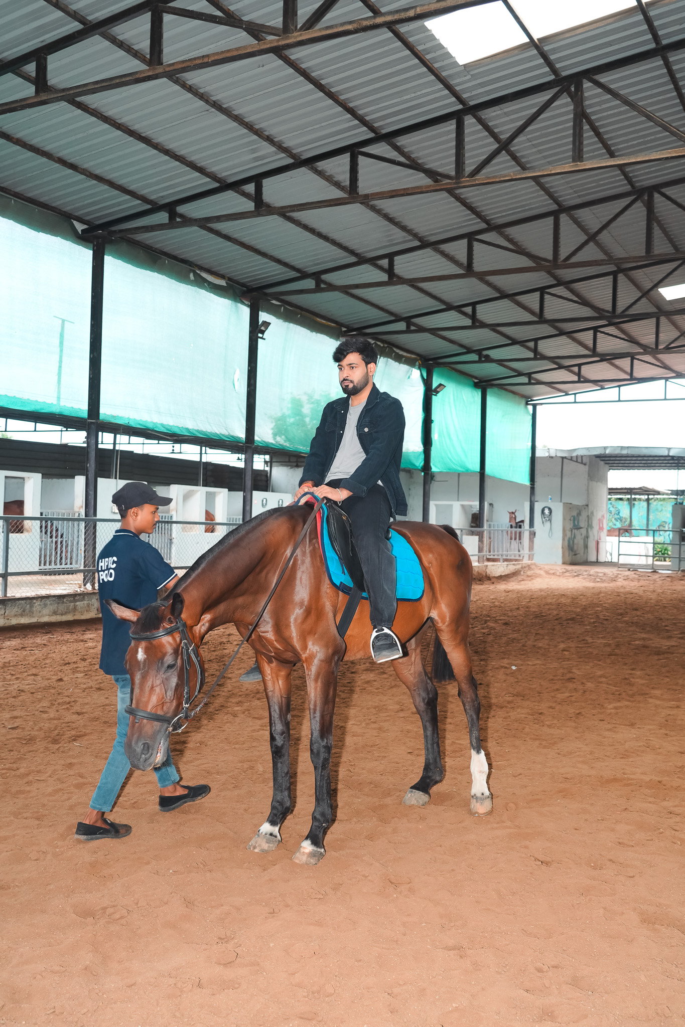 Next up: Riding basics in a safe, indoor arena