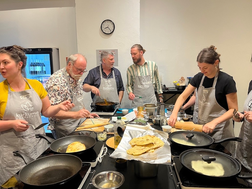 Next, you get hands-on with tandoori starters and rolling garlic naan