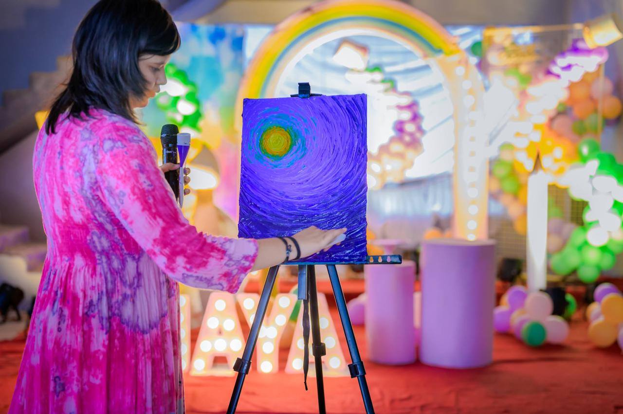 Getting comfy with palette knives and colors