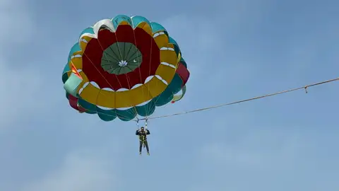 Beginner-friendly parasailing experience. 