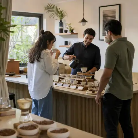 Taste each coffee as its own course, with time to explore its character.