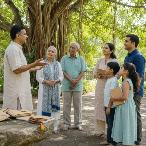 Grandparents, parents and children explore the same idea through their own experiences.