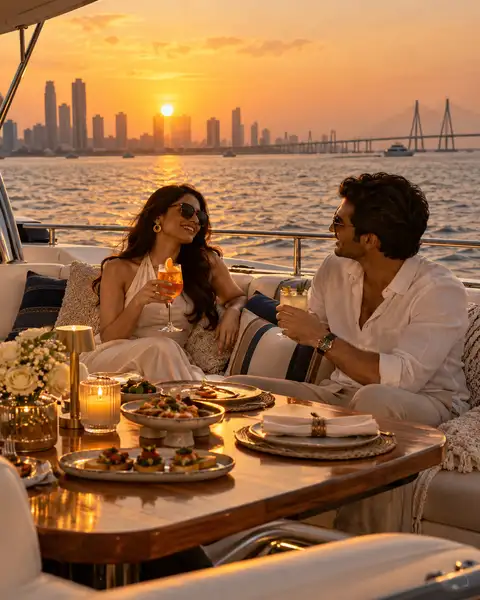 Sundowner on a Yacht in Mumbai