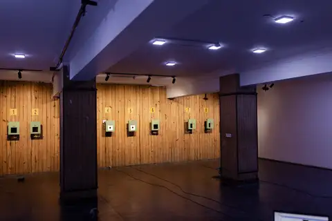 Shoot on a professional 10-metre range, designed in an Olympic-style format.