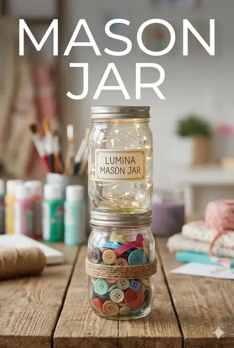 Handcrafted Home Decor: Mason Jar Glass Painting