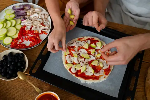 Choose from a variety of fresh toppings.